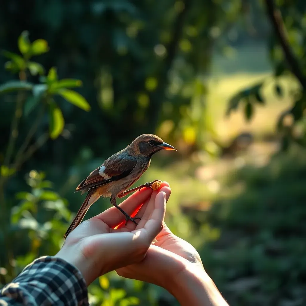 安全に鳥と触れ合うための餌付け方法