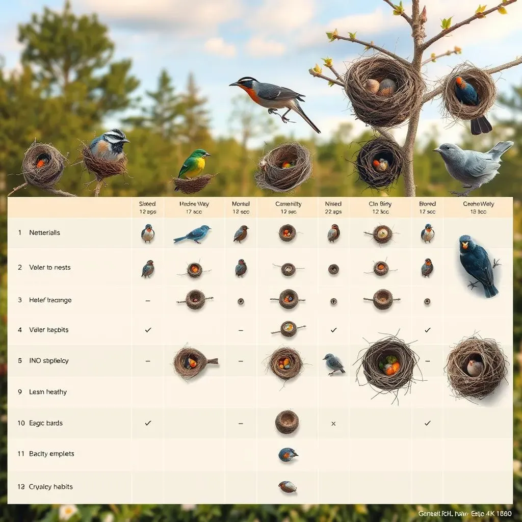 鳥の巣作りの比較：種類別の特徴
